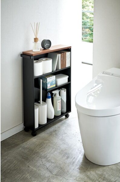 Mobile da bagno nero in metallo 47,5x81 cm Tower - YAMAZAKI