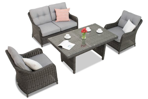 Mobili in technorattan Toledo Apetito 4 antracite Garden Point