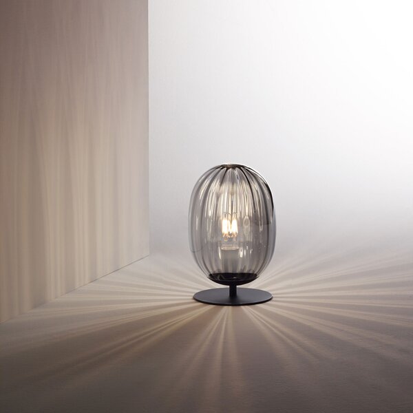 Fabas Luce Abat jour da comodino con struttura in metallo e diffusore in  vetro soffiato - Infinity