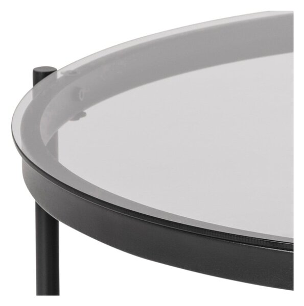 Tavolino rotondo con piano in vetro ø 79 cm Bayonne - Actona
