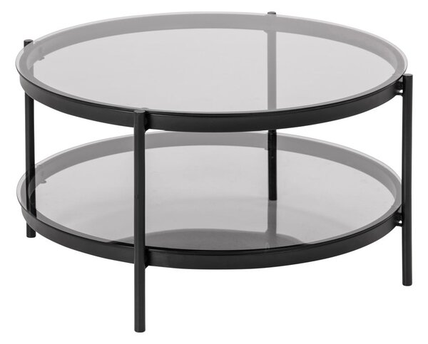 Tavolino rotondo con piano in vetro ø 79 cm Bayonne - Actona