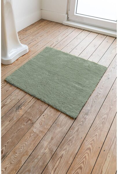 Tappeto da bagno in cotone verde Luca, 60 x 60 cm - Tiseco Home Studio