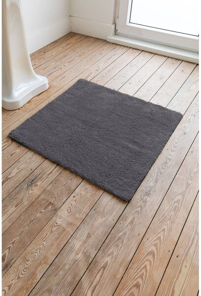 Tappeto da bagno in cotone grigio Luca, 60 x 60 cm - Tiseco Home Studio