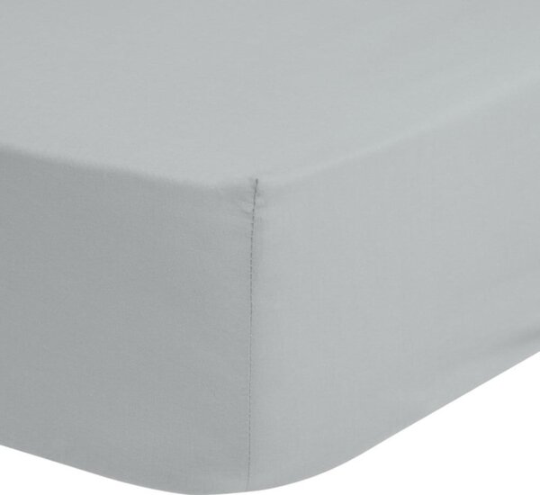 Lenzuolo elastico di cotone grigio, 140 x 200 cm - Good Morning