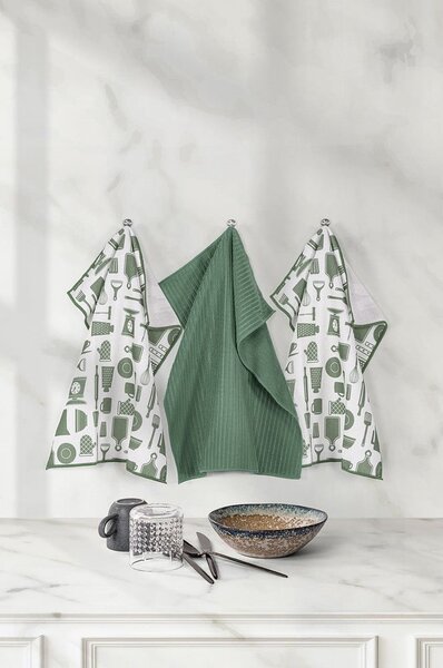 Set di 3 asciugamani in microfibra 48x40 cm Essential - Tiseco Home Studio