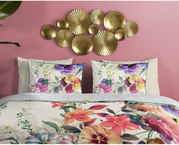 Biancheria da letto singola in cotone biologico Flower Garden, 140 x 220 cm Organic - Descanso