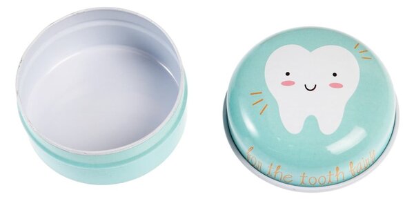 Scatola di latta verde chiaro Tooth Fairy - Rex London