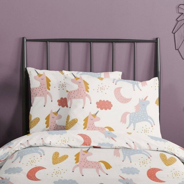 Biancheria da letto in cotone per bambini Unicorno, 140 x 220 cm - Good Morning