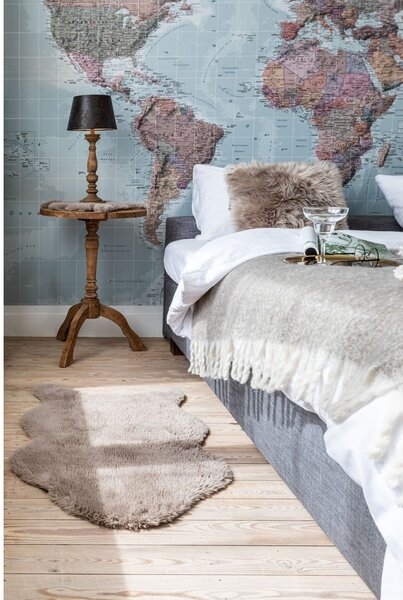 Ecopelliccia beige Montone, 80 x 150 cm - Tiseco Home Studio