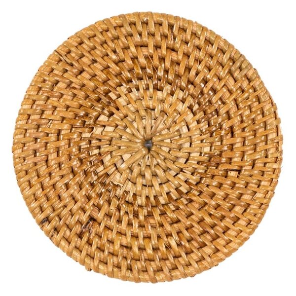 Set di sottobicchieri colore naturale scuro in rattan 6 pz – Tiseco Home Studio