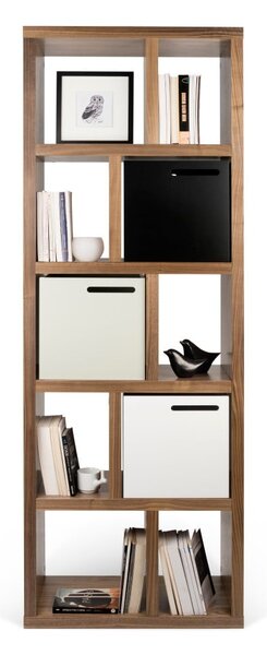 Libreria marrone effetto noce 70x198 cm Berlin - TemaHome