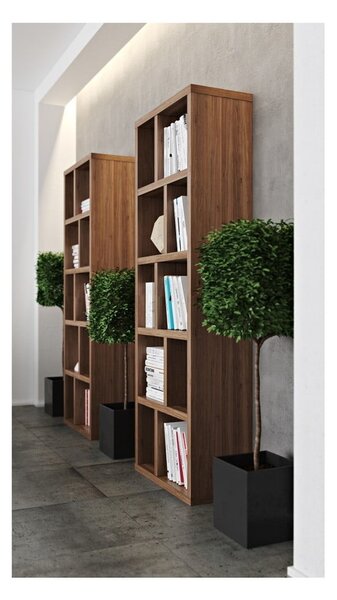Libreria marrone effetto noce 70x198 cm Berlin - TemaHome