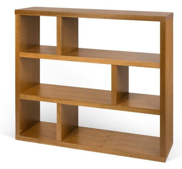 Libreria in legno esotico 120x105 cm Dublin - TemaHome