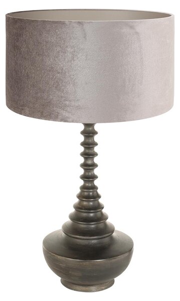 Anne Lighting - lampada da tavolo - Bois - nero - legno velluto - Ø 40cm - E27 - 3758ZW