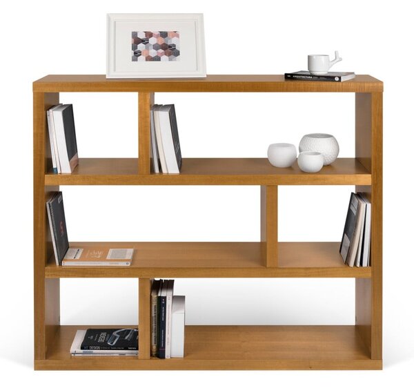 Libreria in legno esotico 120x105 cm Dublin - TemaHome
