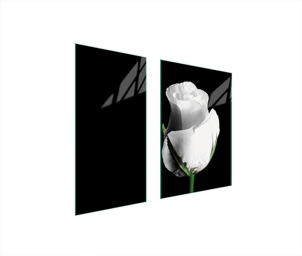 Piastre copri fornelli 2 pezzi 75x52 Copri piano cottura in Vetroceramica tagliere in vetro Rosa Nero