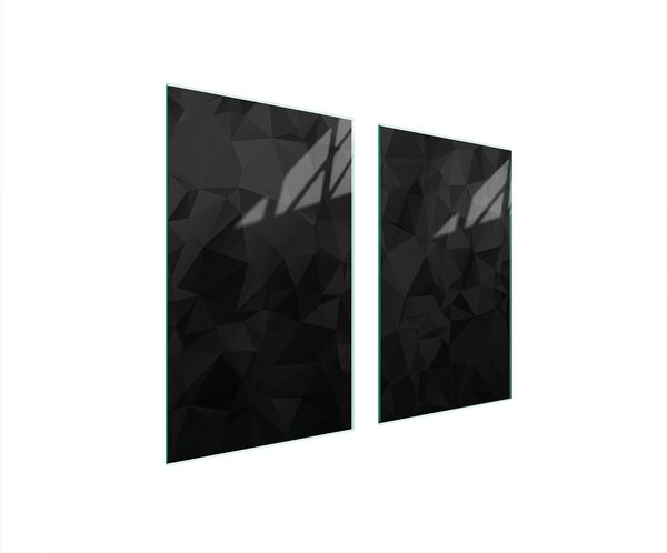 Piastre copri fornelli 2 pezzi 75x52 Copri piano cottura in Vetroceramica tagliere in vetro modello nero