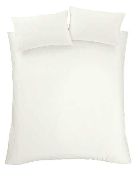 Biancheria da letto singola in cotone egiziano crema 135x200 cm - Bianca