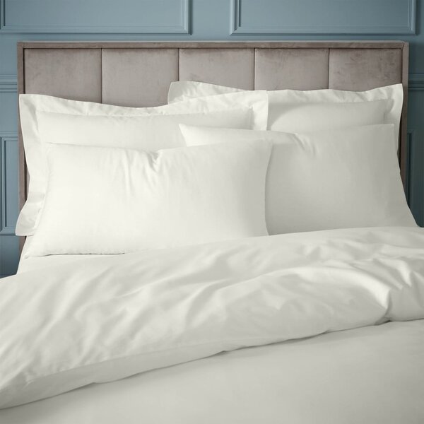 Biancheria da letto singola in cotone egiziano crema 135x200 cm - Bianca
