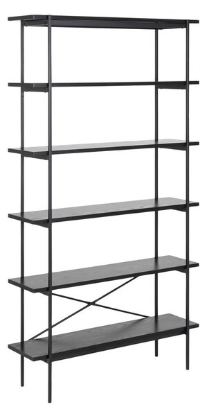 Scaffale nero effetto frassino 94x172 cm Angus - Actona