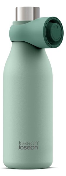 Bottiglia da viaggio in acciaio inox color menta 500 ml Loop - Joseph Joseph