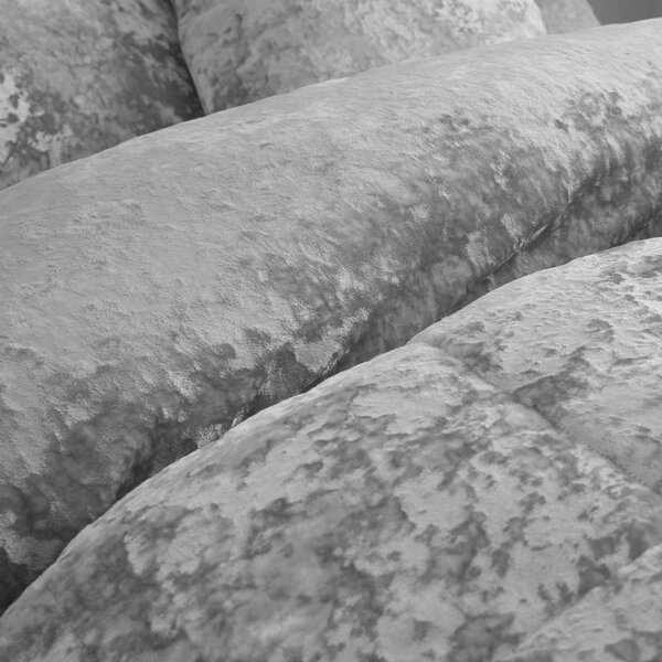 Biancheria da letto in velluto grigio per letto matrimoniale 200x200 cm Crushed - Catherine Lansfield