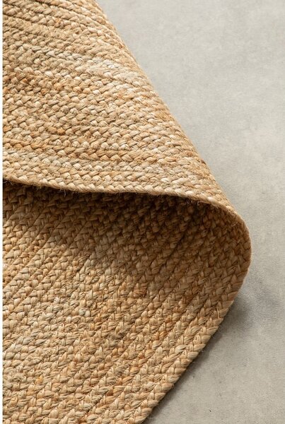 Tappeto rotondo di colore naturale in iuta reversibile ø 140 cm Braided – Hanse Home