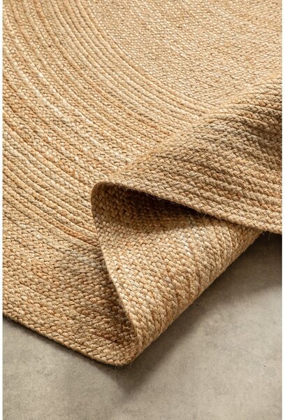 Tappeto rotondo di colore naturale in iuta reversibile ø 140 cm Braided – Hanse Home