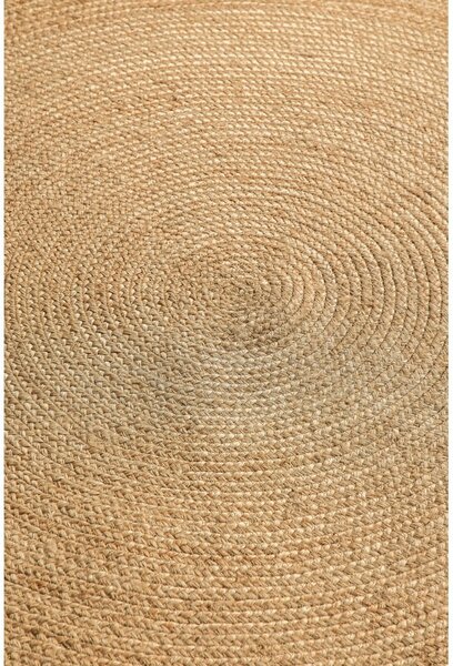Tappeto rotondo di colore naturale in iuta reversibile ø 140 cm Braided – Hanse Home