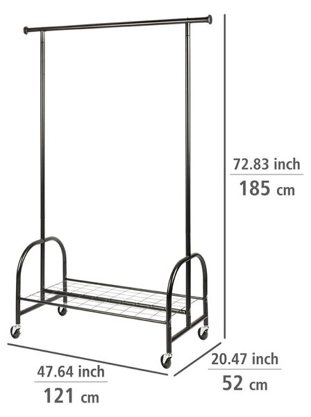 Appendiabiti in metallo nero Profi - Wenko
