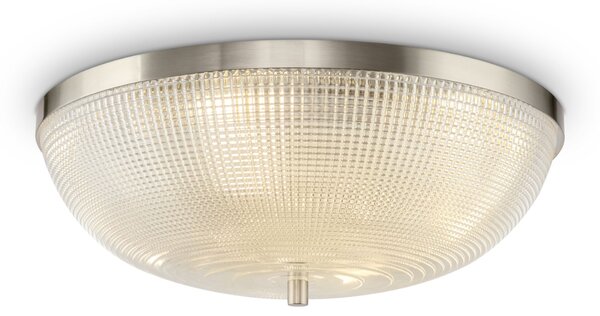 Maytoni Lampada da soffitto media in metallo con diffusore in vetro Coupe Nichel
