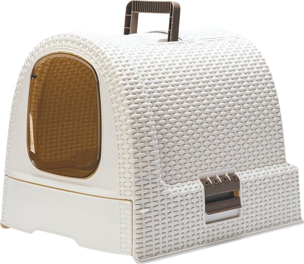 Curver Toilette per gatti Rattan Vintage - Moka 00615-P16