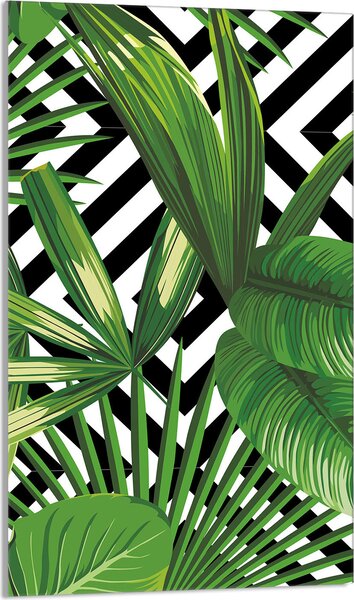 Piastra copri fornelli 30x52 Piastra copri piano cottura in Vetroceramica alzatina in vetro tagliere decorativo, verde fogliame