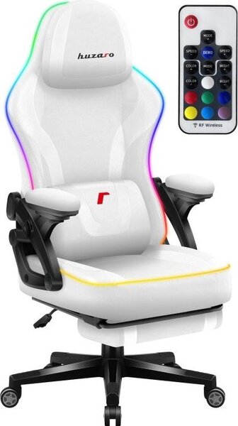 Sedia da gioco Huzaro Force 4.6 RGB White Mesh