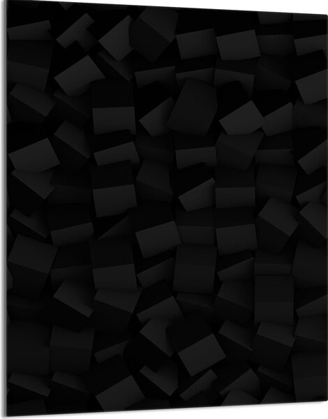Piastra copriforno 40x52 Coperchio per piano cottura in Vetroceramica Paraspruzzi Piastra in vetro Tagliere decorativo, motivo nero