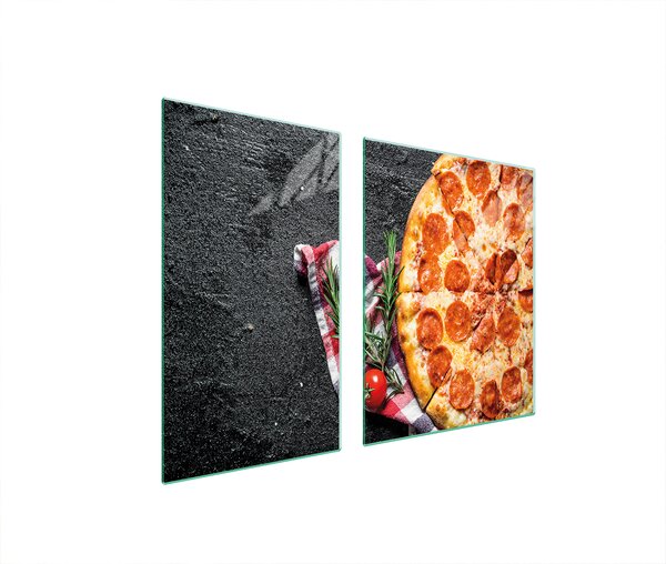 Piastre coprifornelli 2 pezzi 100x52 coprifornelli in Vetroceramica tagliere in vetro ardesia pizza