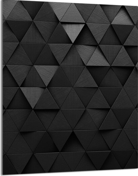 Piastra copriforno 40x52 Coperchio per piano cottura in Vetroceramica Paraspruzzi Piastra in vetro Tagliere decorativo, motivo nero