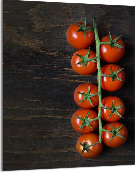 Piastra copri fornelli 40x52 Piastra copri piano cottura in Vetroceramica alzatina in vetro tagliere decorativo, pomodori in legno