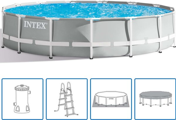 Set piscina Intex Prism Frame Rotondo 457 x 107 cm 26724GN
