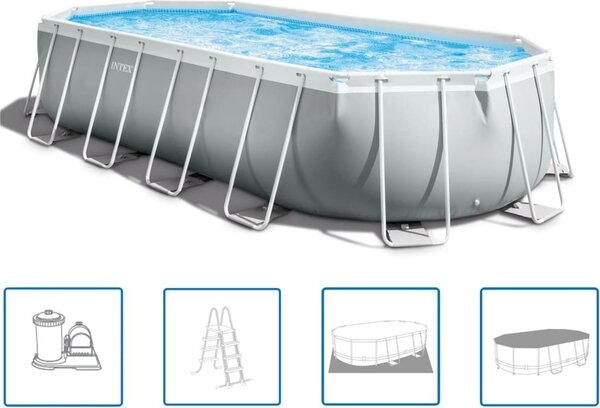 Set piscina Intex Prism Frame Oval 610x305x122 cm 26798GN