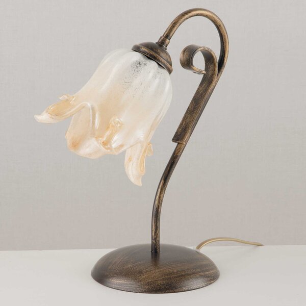 Be Light Abatjour lampada da comodino con struttura in metallo dalle linee classiche - Forgiato