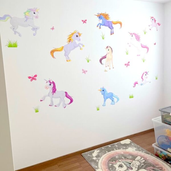 Autoadesivi per camerette - Unicorni