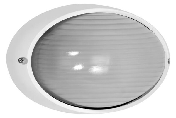 Applique da esterno Ovale E27 bianca IP44 Colore Bianco