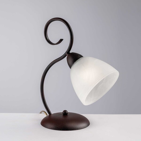 Lucide Illuminazione Lampada da tavolo con base in metallo dalle linee  moderne e diffusore in vetro collezione Glorio