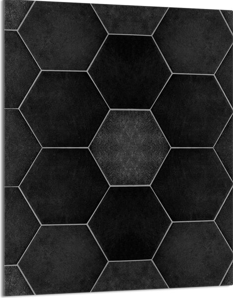 Piastra copriforno 40x52 Coperchio per piano cottura in Vetroceramica Paraspruzzi Piastra in vetro Tagliere decorativo, motivo nero