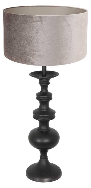 Anne Lighting - lampada da tavolo - Lyons - nero - metallo tessuto - Ø 40cm - E27 - 3483ZW