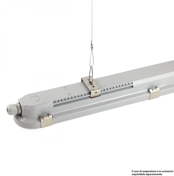 Plafoniera LED Stagna 120cm 40W IP66 6.400lm (160lm/W) - OSRAM driver Colore Bianco Naturale 4.000K