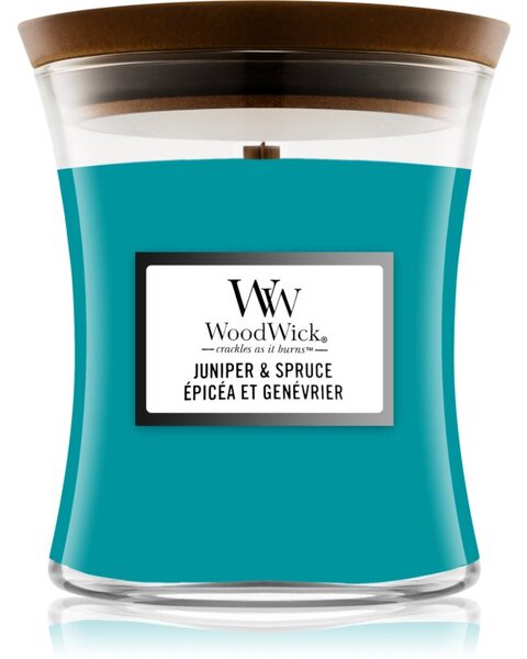 Woodwick Juniper & Spruce candela profumata 275 g