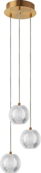 Lampada a sospensione LED BRILLANT dorata 11 W 1080 lm in metallo, dimensioni: 145 x 23,5 x 10,5 cm, IP20, Light Prestige