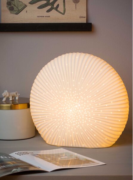 Lampada da tavolo metallo rame bianco e nero 64 cm MACASIA